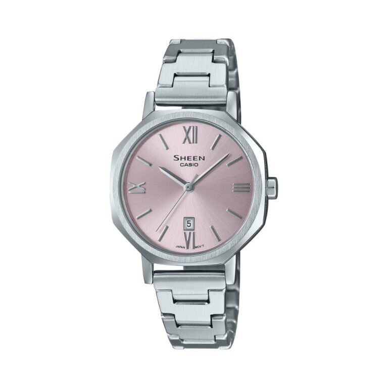Casio SHE-4554D-4AUDF, đồng hồ Casio nam tay nhỏ mặt bát giác thanh lịch