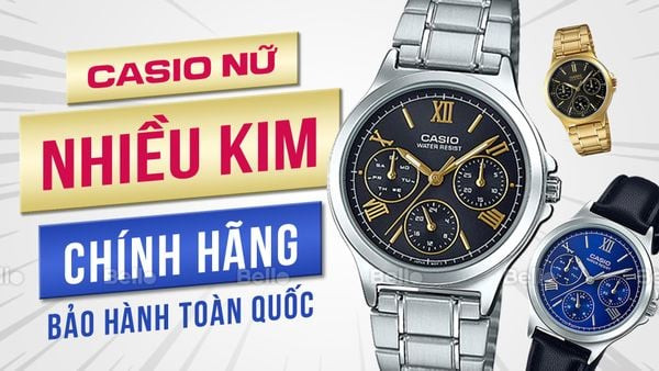 đồng hồ casio nữ nhiều kim 6 kim mới nhất sang trọng