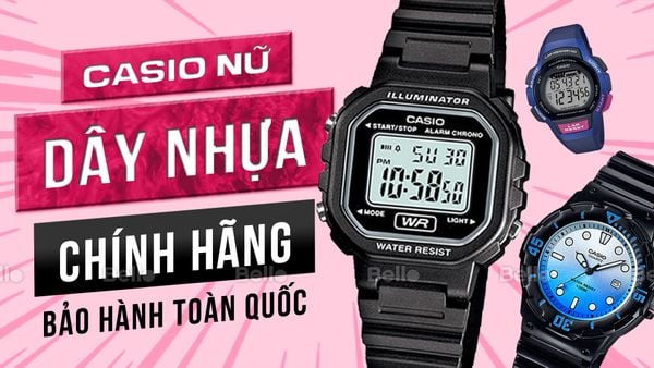 đồng hồ casio nữ dây nhựa mới nhất trẻ trung