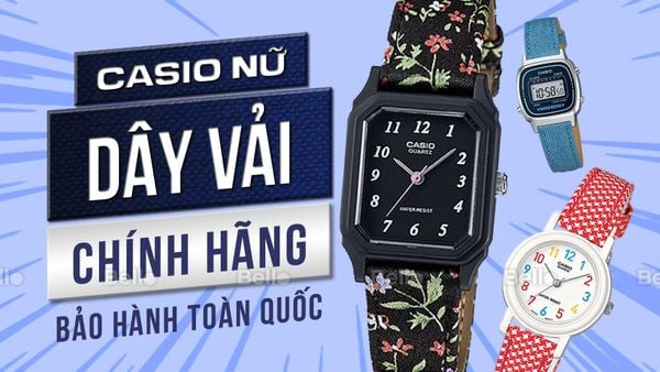 đồng hồ casio nữ dây vải mới nhất phong cách
