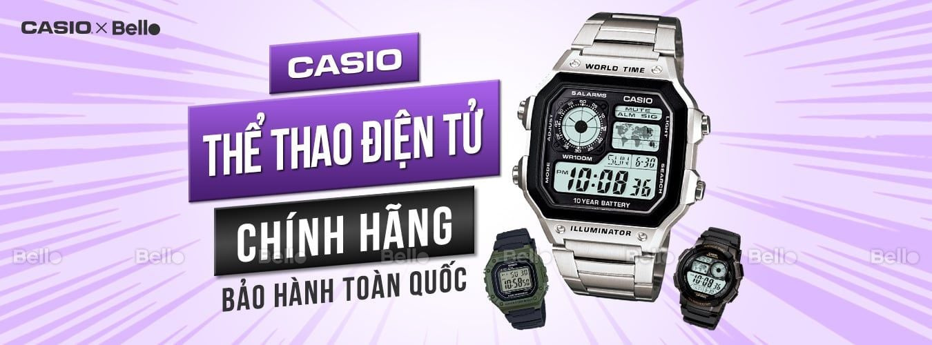 Dòng đồng hồ Casio điện tử chính hãng Nhật Bản năng động