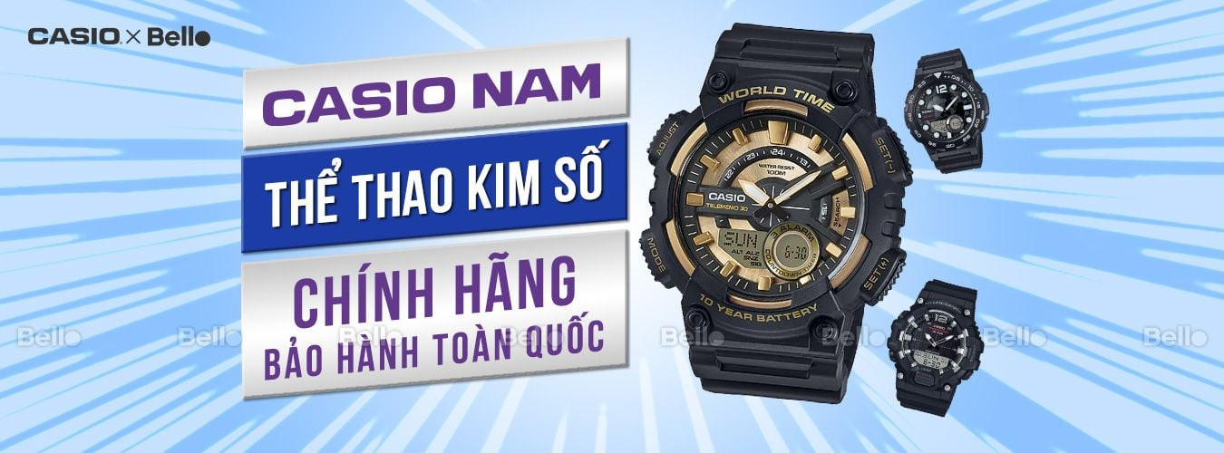 Đồng hồ Casio Kim Số chính hãng Nhật Bản thể thao, độc đáo