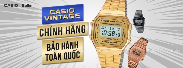 Đồng hồ Casio Vintage chính hãng Nhật Bản với thiết kế hoài cổ