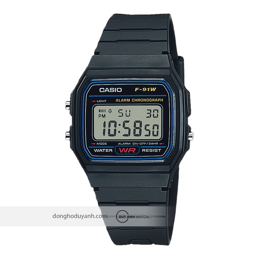 Đồng hồ Casio F91W, một trong các loại đồng hồ quartz phổ biến