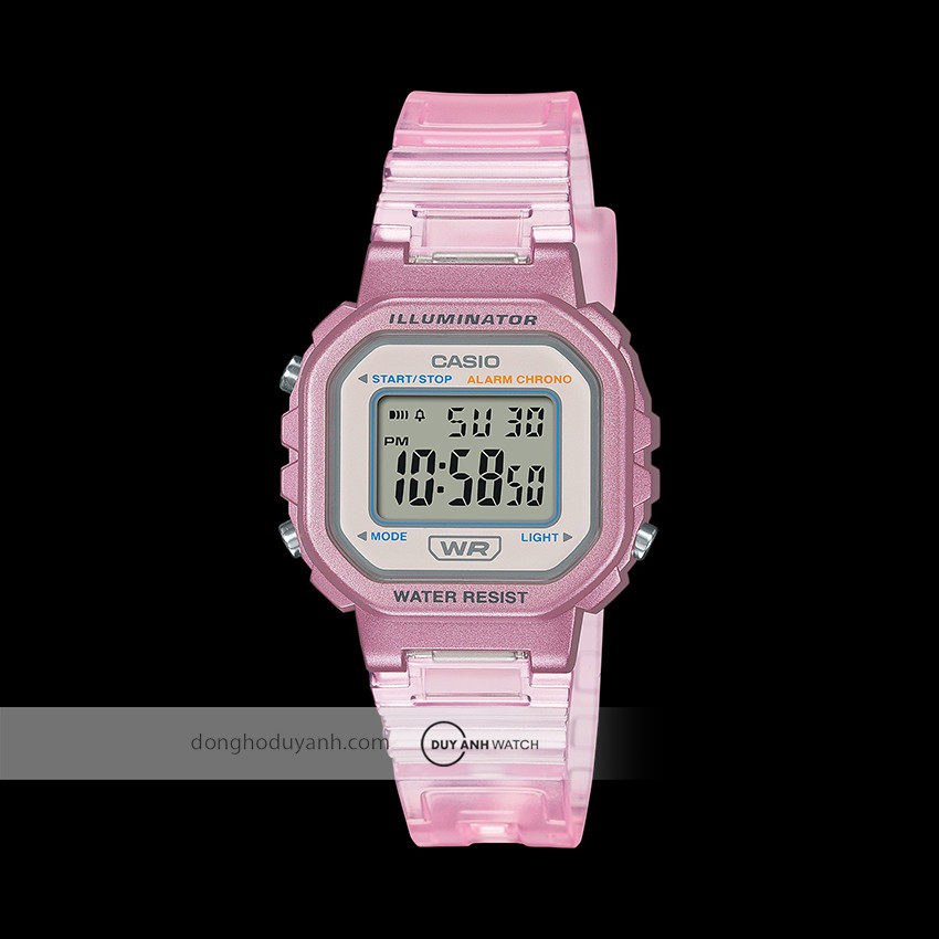 Chiếc đồng hồ Casio LA-20WHS-4A màu hồng, một lựa chọn đồng hồ học sinh nữ đẹp, thanh lịch.