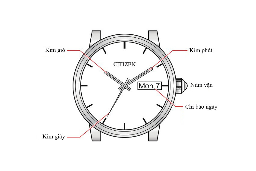 Hướng dẫn cách chỉnh giờ đồng hồ năng lượng mặt trời Citizen 1 nút