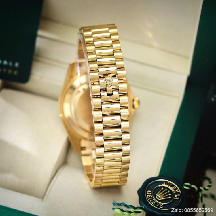 Dây đeo President 2 mắt mạ PVD của đồng hồ nam Rolex
