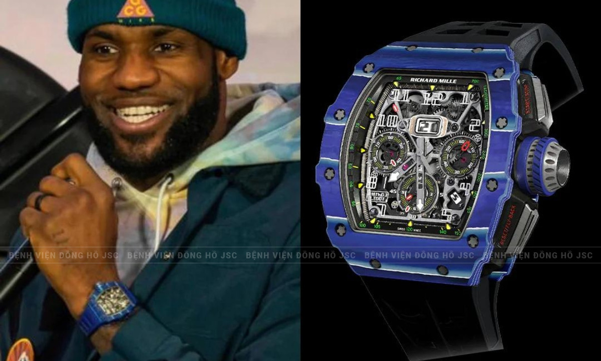 Vận động viên Lebron James đeo đồng hồ Richard Mille RM 11, minh chứng cho chiến lược marketing của hãng