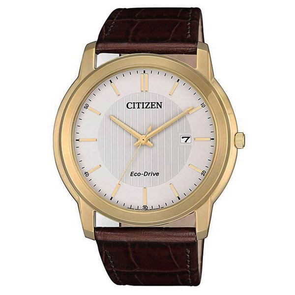 Đồng hồ Citizen 42mm Nam AW1212-10A với mặt số trắng và dây da
