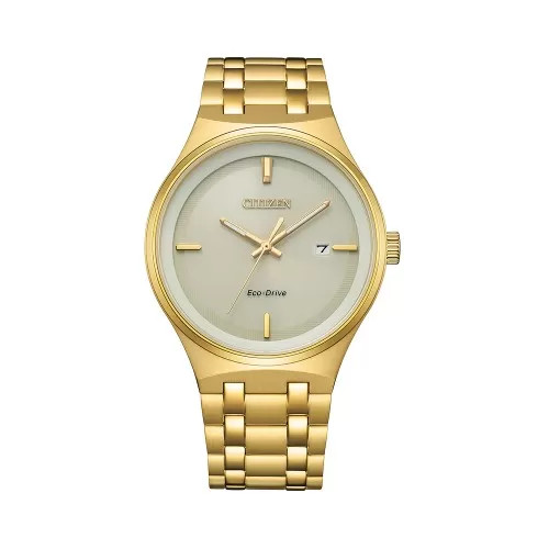 Đồng hồ Citizen Eco-Drive nam BM7652-52P thiết kế tối giản, mặt vàng sang trọng