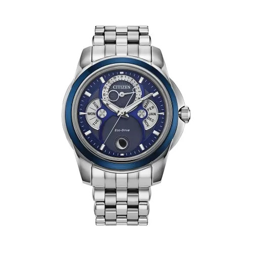 Mẫu đồng hồ Citizen Eco-Drive nam Calendrier BU0088-51H với mặt số xanh dương lịch lãm