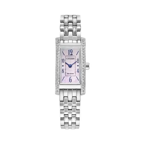 Mẫu đồng hồ nữ Citizen Eco-Drive EG7110-54Y mặt chữ nhật màu hồng