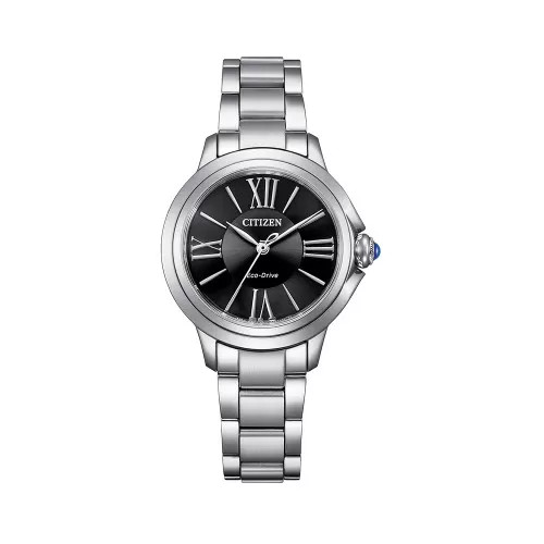 Đồng hồ nữ Citizen L Ceci Eco-Drive dây kim loại EM1160-58E mặt đen