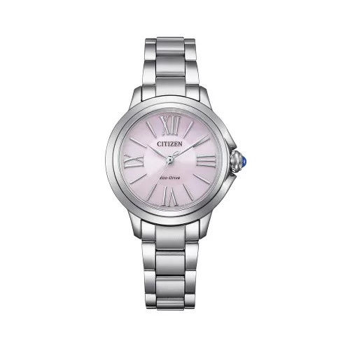 Đồng hồ nữ Citizen L Ceci Eco-Drive dây kim loại EM1160-58X mặt hồng