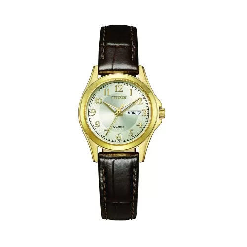 Đồng hồ Citizen Quartz EQ0612-07A mặt tròn 27.5mm với dây da