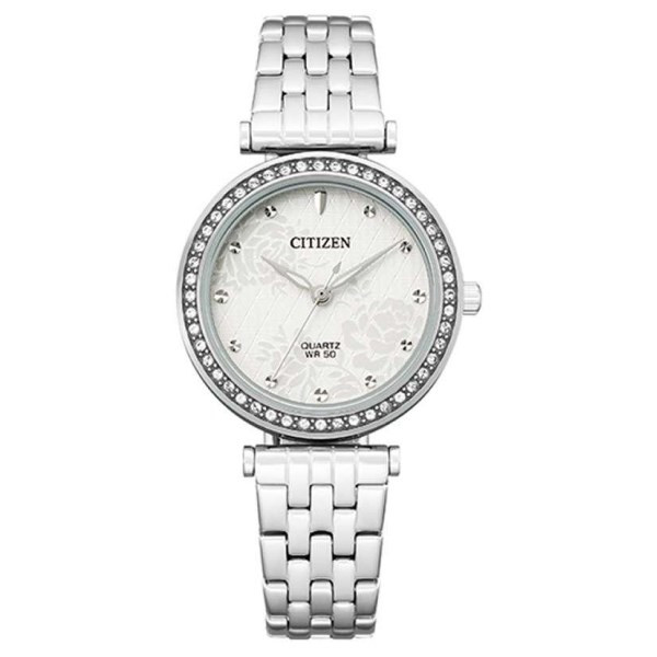 Đồng hồ Citizen ER0211-52A với thiết kế hiện đại, tông bạc tao nhã