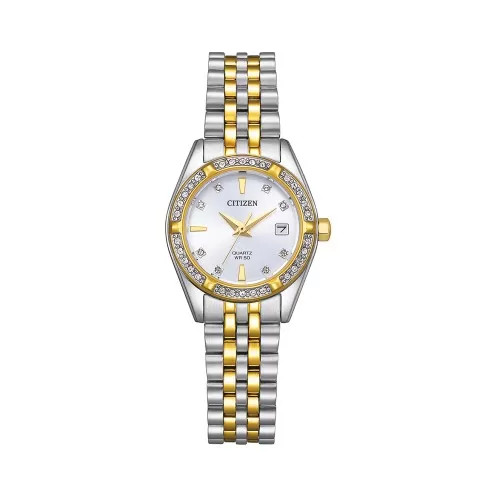 Đồng hồ nữ Citizen Quartz dây kim loại EU6066-59A mặt trắng
