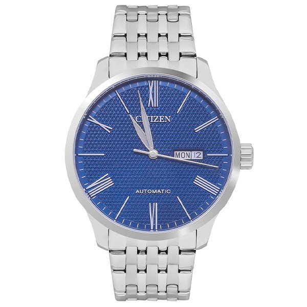 Đồng hồ Citizen nam mặt xanh NH8350-59L với mặt số vân tinh xảo, bộ máy cơ bền bỉ