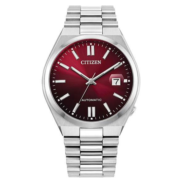 Đồng hồ nam CITIZEN Tsuyosa 40mm NJ0150-56W với mặt số màu vàng.