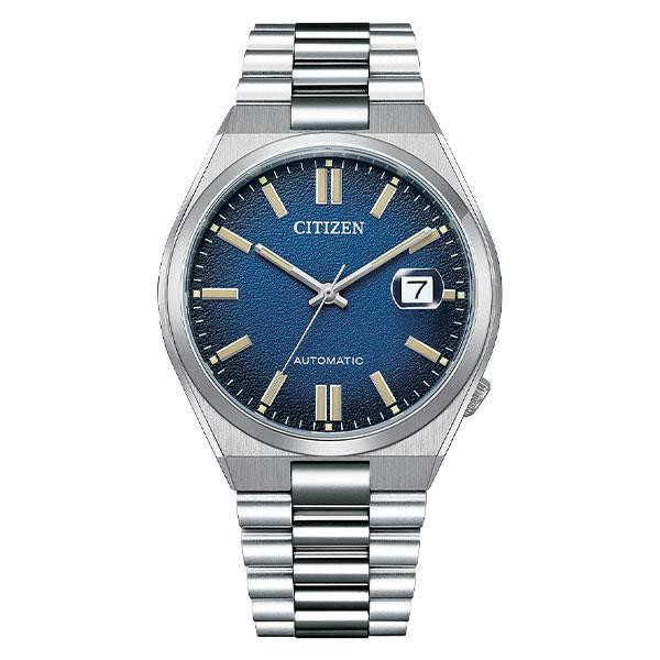 Đồng hồ nam CITIZEN Tsuyosa 40mm NJ0151-88L với mặt số xanh dương.