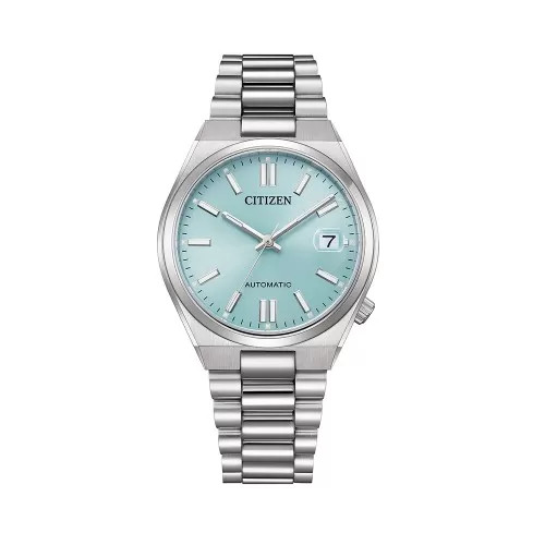 Đồng hồ Unisex Citizen Tsuyosa Mechanical dây kim loại NJ0200-50L mặt xanh dương
