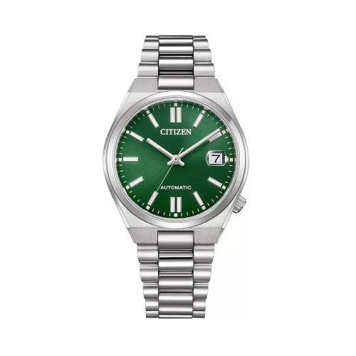 Đồng hồ Unisex Citizen Tsuyosa Mechanical dây kim loại NJ0200-50X mặt xanh lá