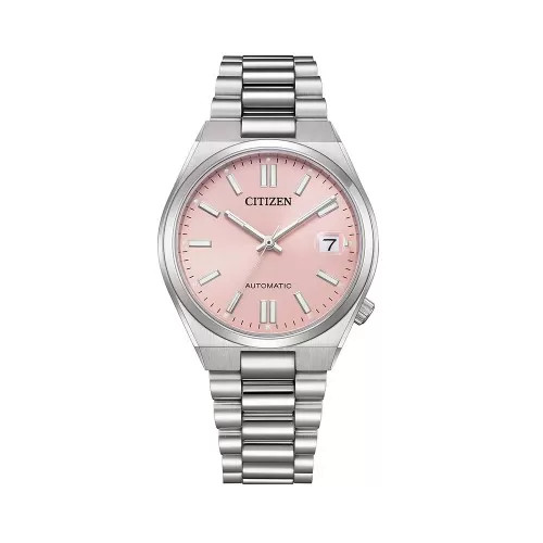 Đồng hồ Unisex Citizen Tsuyosa Mechanical dây kim loại NJ0200-50Z mặt hồng