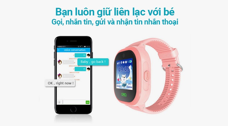 Gửi tin nhắn và tin nhắn thoại qua đồng hồ định vị trẻ em