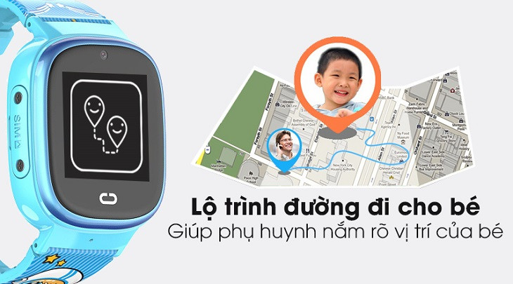 Tính năng theo dõi vị trí trên đồng hồ định vị cho trẻ