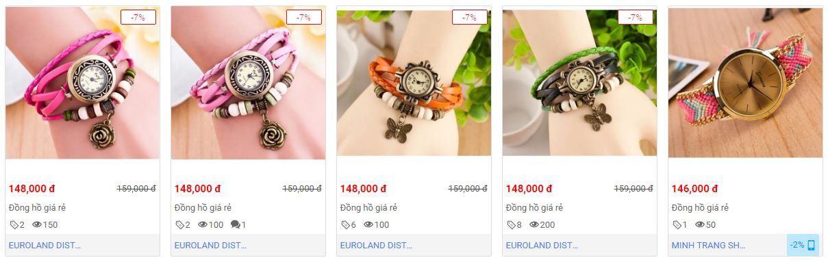 Đồng hồ nữ giá rẻ dưới 100k với nhiều mẫu mã đa dạng trên thị trường