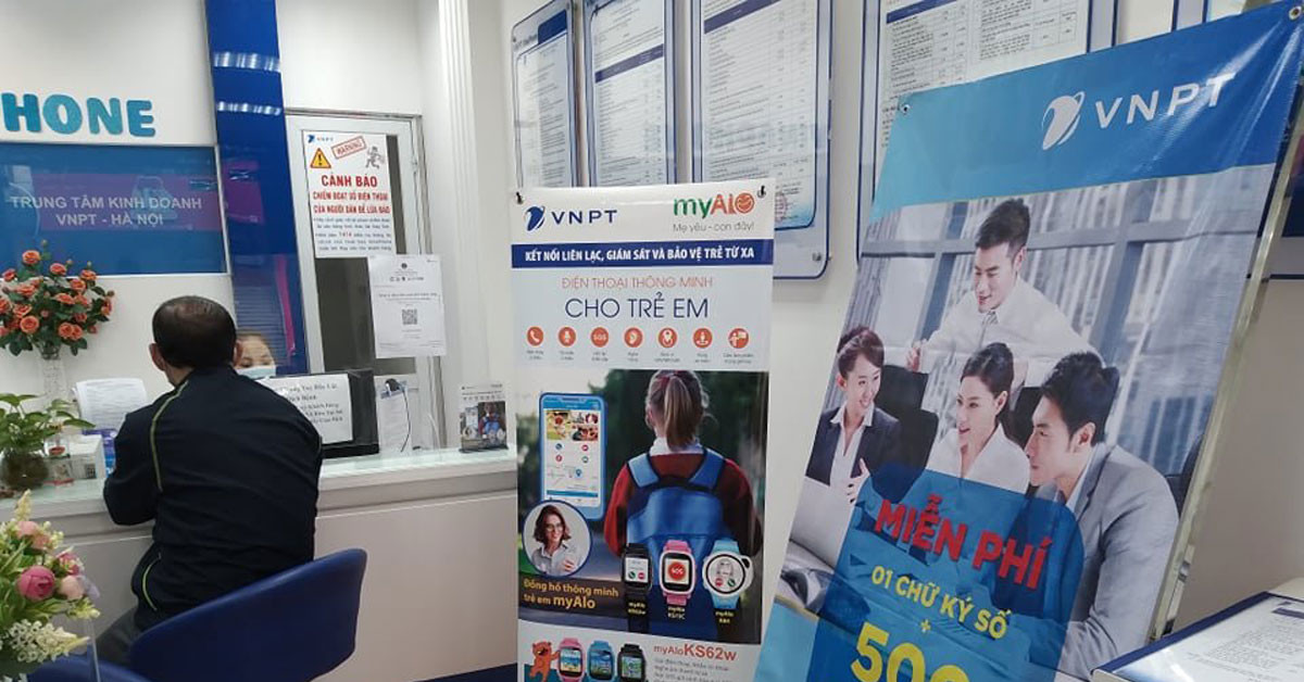 Cửa hàng bán đồng hồ định vị MyAlo tại điểm giao dịch VNPT Vinaphone