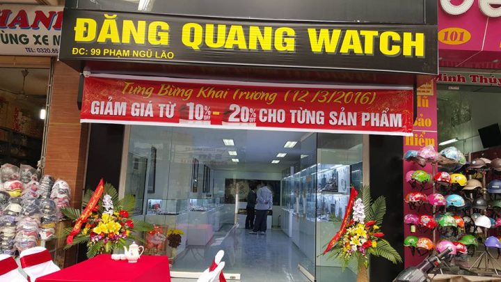 Mặt tiền cửa hàng đồng hồ Đăng Quang Hải Dương hiện đại
