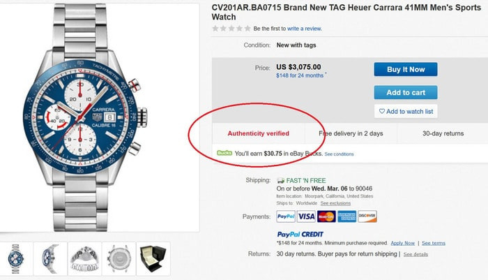 Quy trình gửi yêu cầu đấu giá đồng hồ trên eBay qua dịch vụ ủy thác