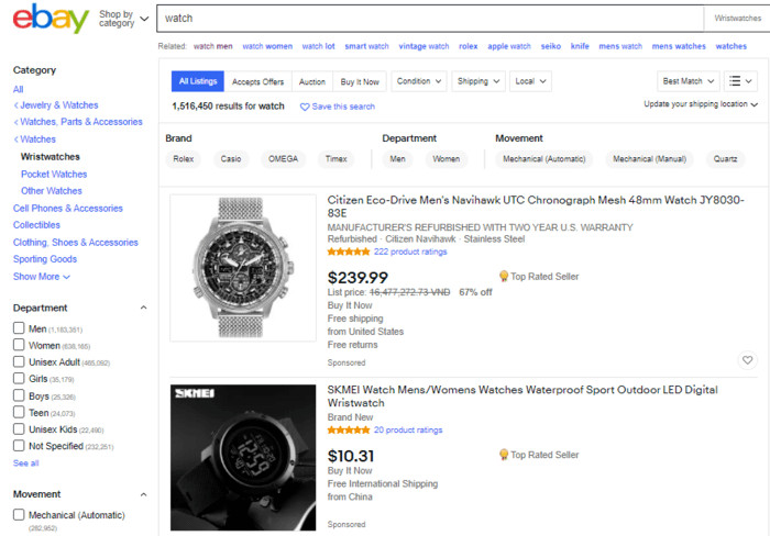 Mẹo và chiến lược thông minh để chiến thắng khi đấu giá đồng hồ trên eBay