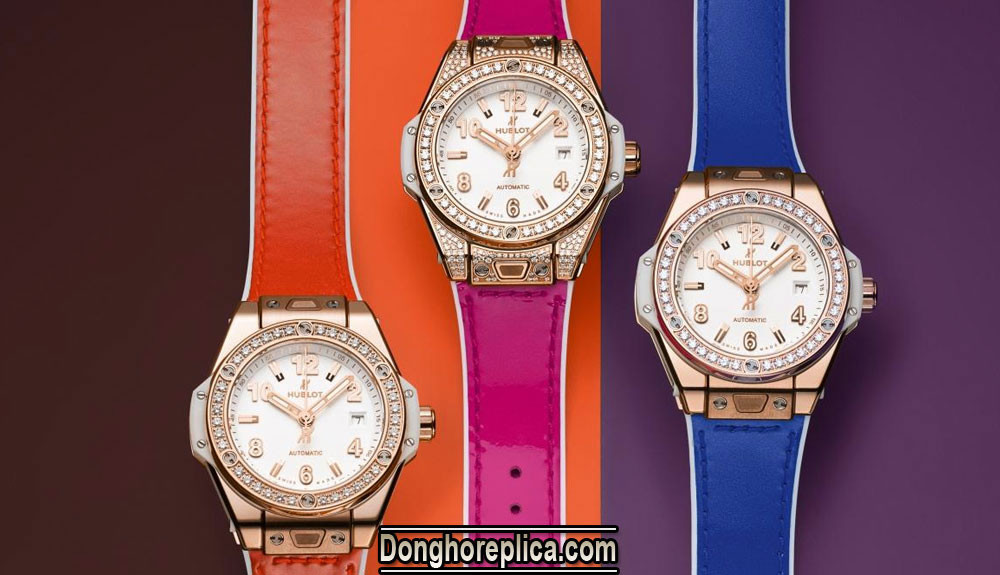 Đồng hồ Hublot nữ dây cao su lót da: lựa chọn size đa dạng