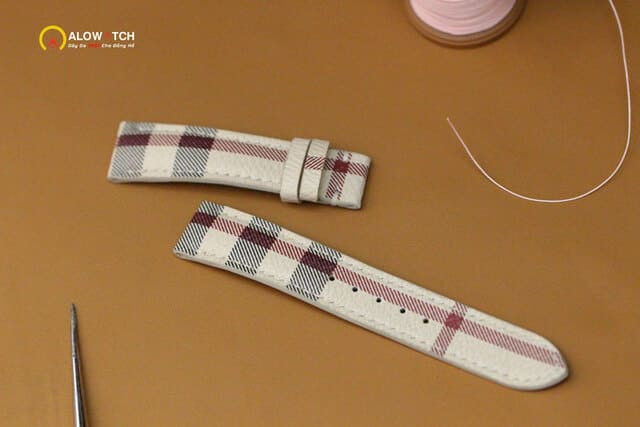 Dây da bò thật 100% thay thế dây đồng hồ Burberry chính hãng