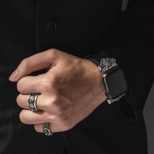 dây da đồng hồ apple watch tact lotus bằng da swift ý cao cấp