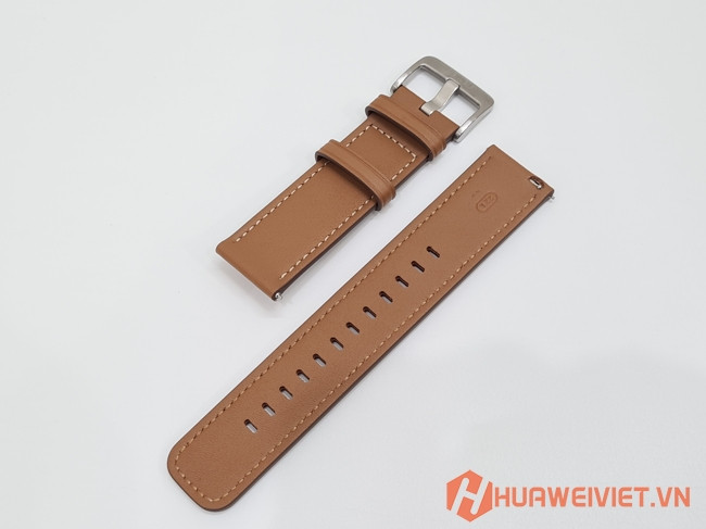 Cận cảnh dây da đồng hồ Huawei Watch GT 2 46mm chính hãng với đường may tinh xảo