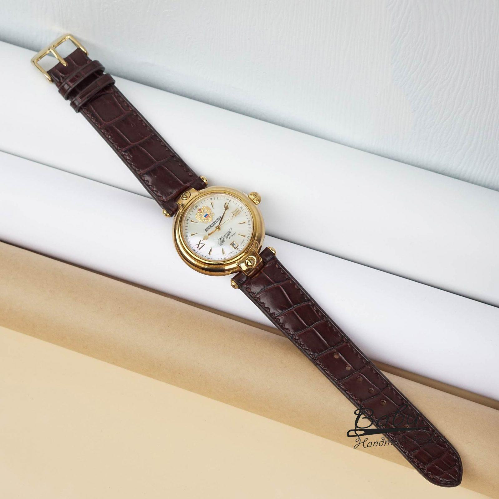 Dây da đồng hồ Daniel Wellington chính hãng da cá sấu cao cấp