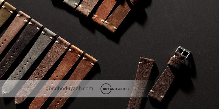 Hình ảnh dây da đồng hồ với các kích thước chiều rộng và chiều dài khác nhau, minh họa chi tiết về phụ kiện quan trọng này.