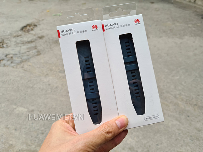 Dây đeo silicon chính hãng cho Huawei Watch GT màu đen, kích thước 22mm