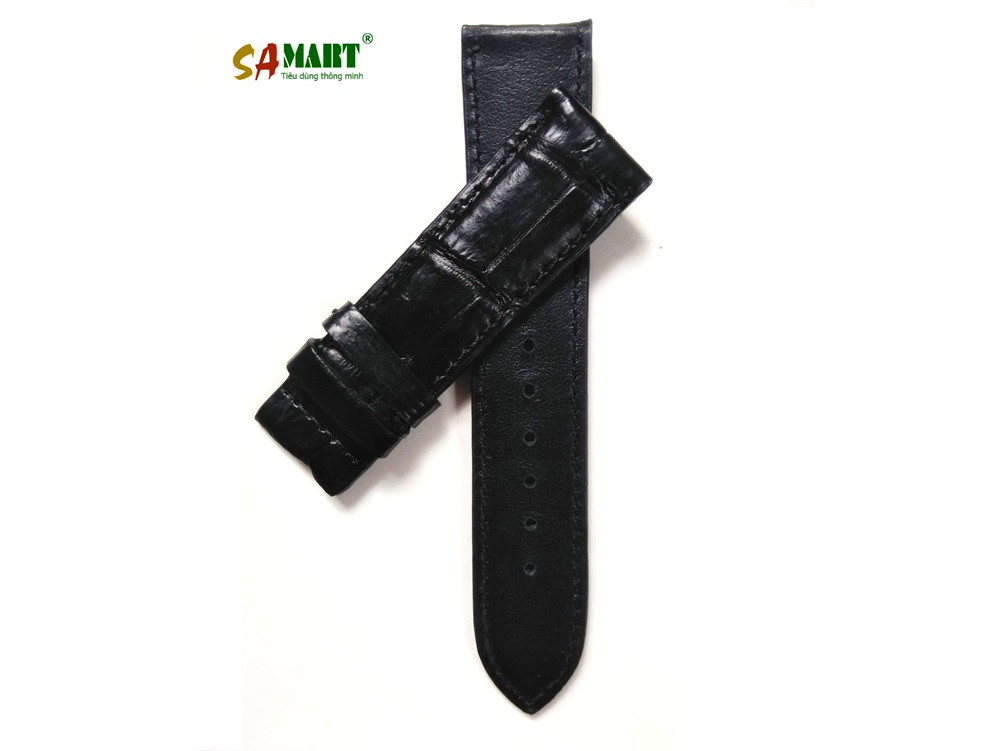 Mặt trong của dây da đồng hồ size 22 lót da bò, đảm bảo độ bền và êm ái.