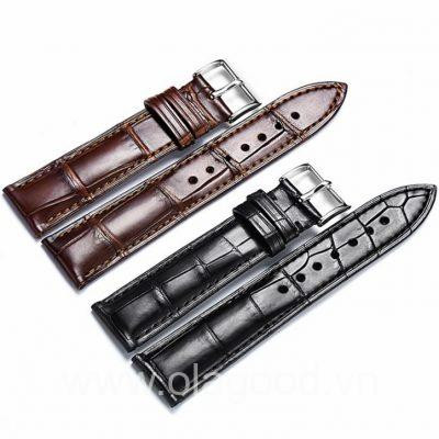 Dây da đồng hồ cá sấu TPHCM mã DH011S với chất liệu da cao cấp