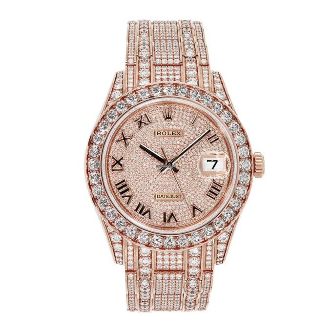 Dây đồng hồ Rolex Pearlmaster đính kim cương, địa chỉ chuyên bán dây đồng hồ Rolex chính hãng cao cấp