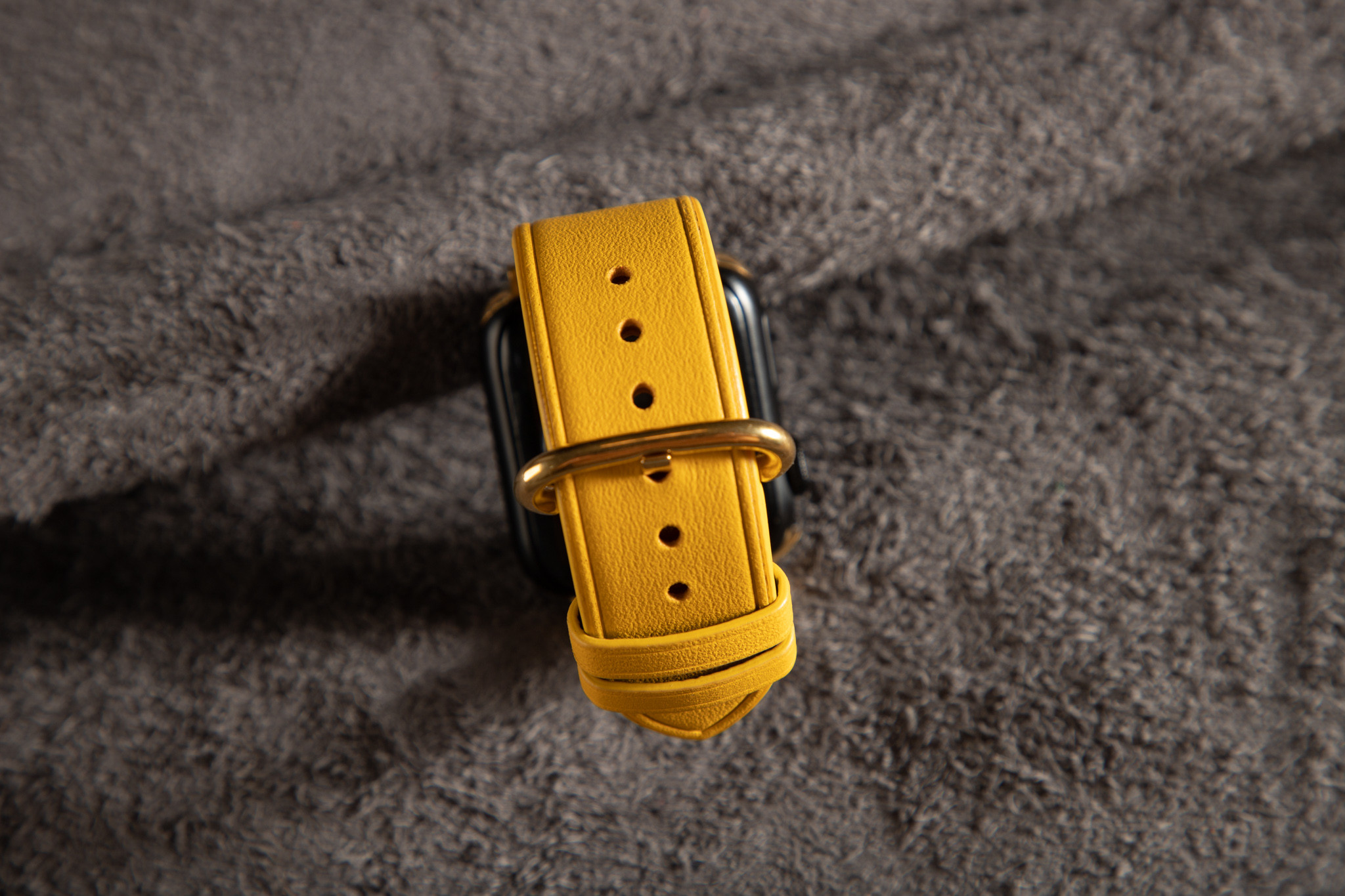 Dây da Apple Watch Tocroco màu vàng