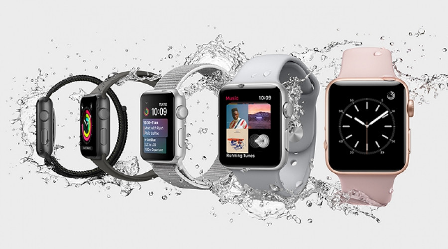 Mặt trước của Apple Watch Series 3 GPS, biểu tượng cho đồng hồ lắp SIM nghe gọi