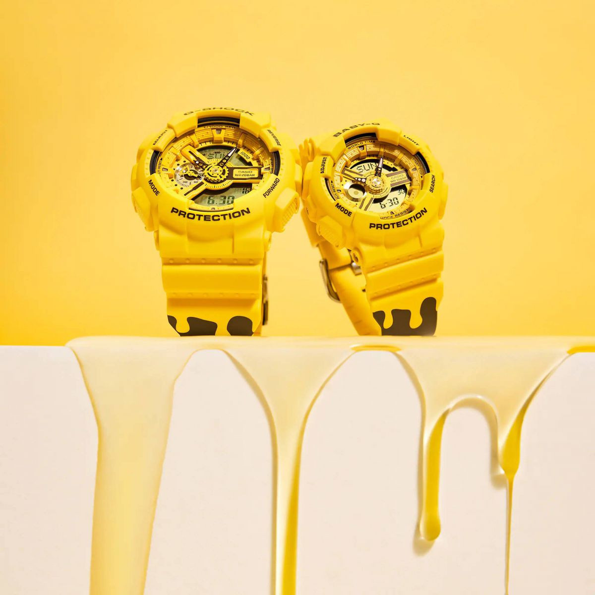 Cặp đồng hồ G-Shock bán chạy nhất: SLV-22A-9A mặt tròn vàng tươi
