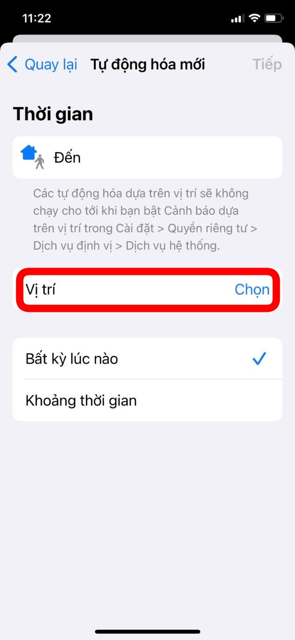 Chọn vị trí cụ thể để tự động đổi mặt đồng hồ Apple Watch khi đến hoặc rời đi