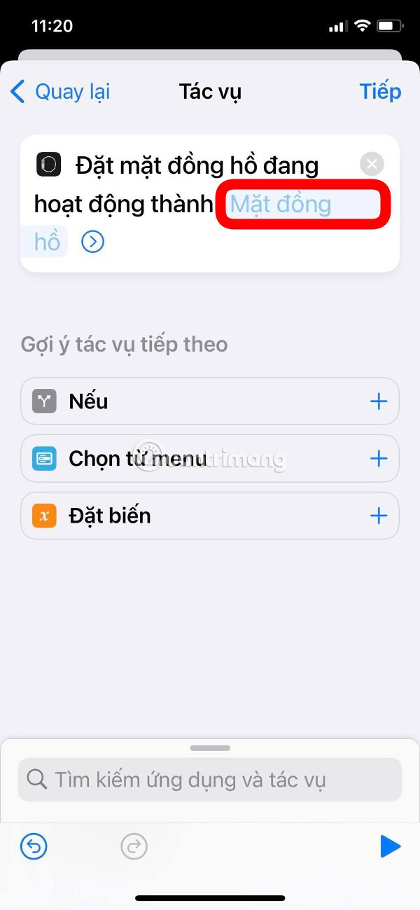 Giao diện chọn mặt đồng hồ Apple Watch để thiết lập tự động đổi mặt