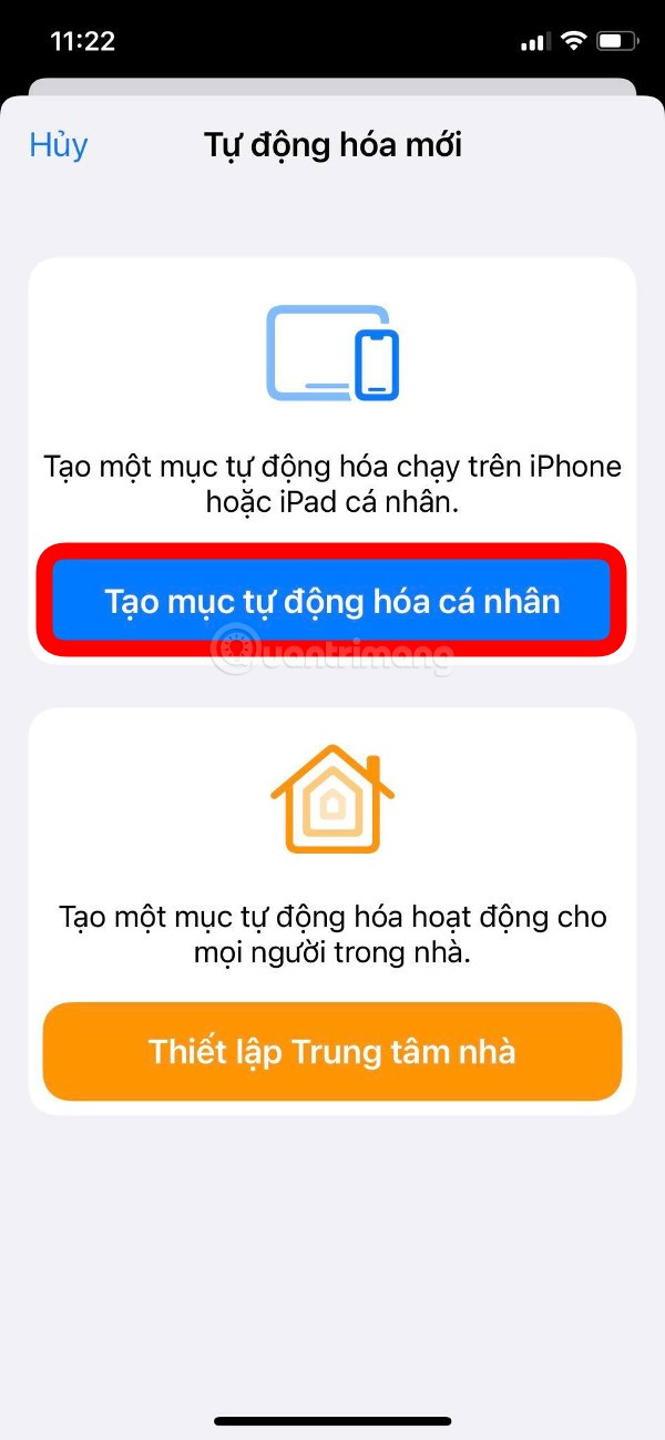 Bắt đầu tạo tự động hóa cá nhân để cài đặt đồng hồ Apple Watch theo vị trí